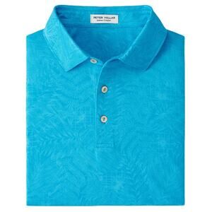 Peter Millar Medium Sylvan Tropical Summer Comfort Polo Caribbean MF23EK31S NWT